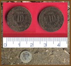 Táborová mince 10.Filler 1915