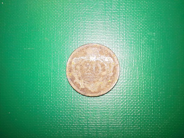 20 Heller železná mince niklák