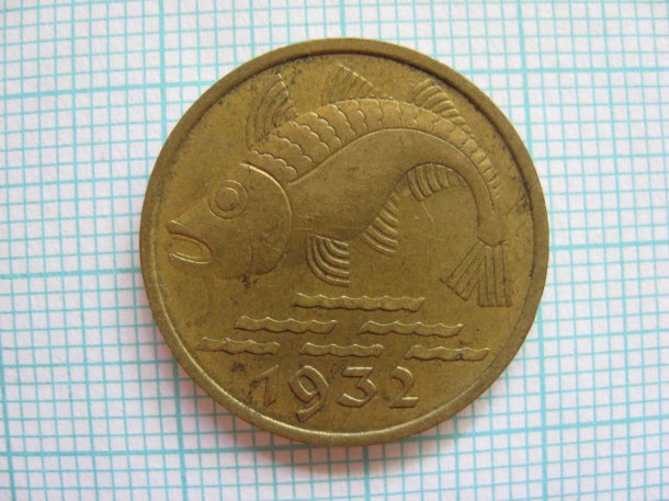 10 Pfennig, freie Stadt Danzing 1932