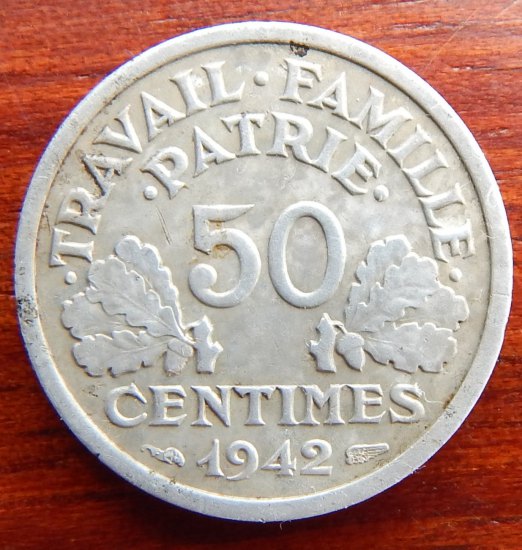 50 CENTIMES 1942