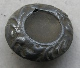 Knoflík 19 mm mosazný stříbřený