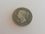 Victoria Dei Gratia Regina 5 cents Ag