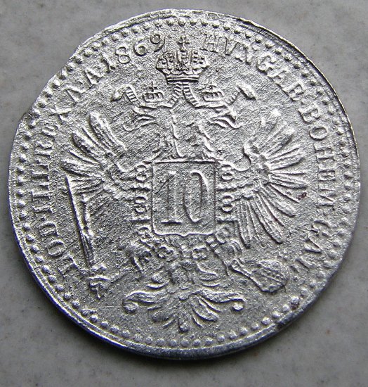 10 kreuzer 1869 FJI
