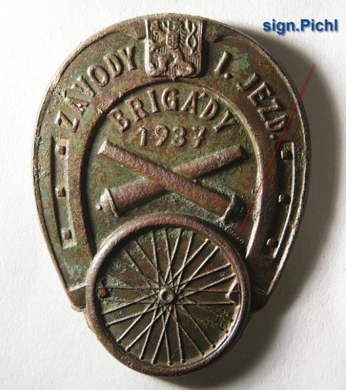 Odznak závody I. jezdecké brigády 1937