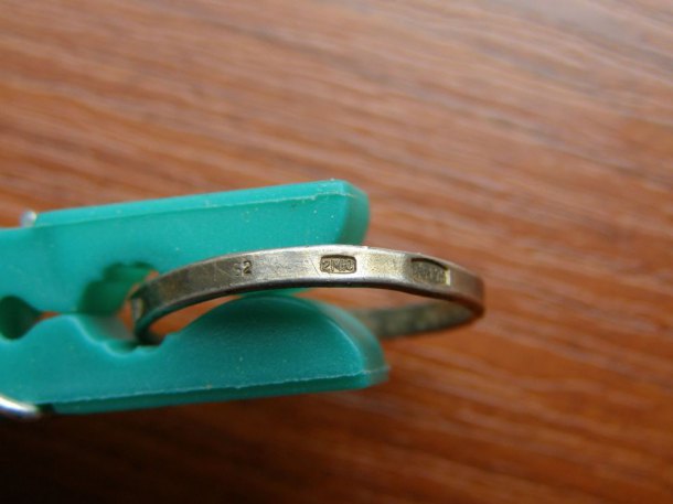 Opravený Ag prsten z SSSR