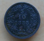 5/10 Kreuzer 1885