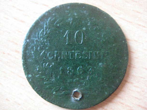 Emanuel II  10 Centesimi 1863