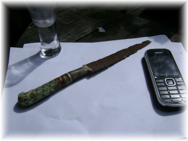 Nůž nalezený detektorem kovů