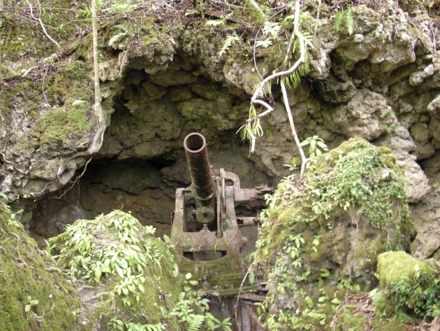Dělo v ústí jeskyně