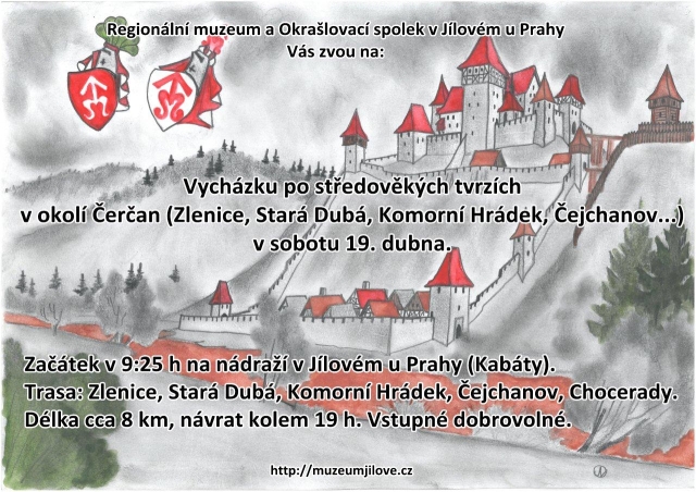 Vycházka po středověkých tvrzích v okolí Čerčan (bez detektorů)
