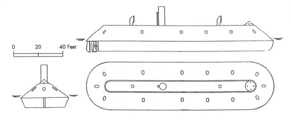 Schematický výkres lodi CSS Georgia
