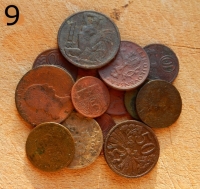 Čištění měděných mincí pomocí roztoku Leuchtturm