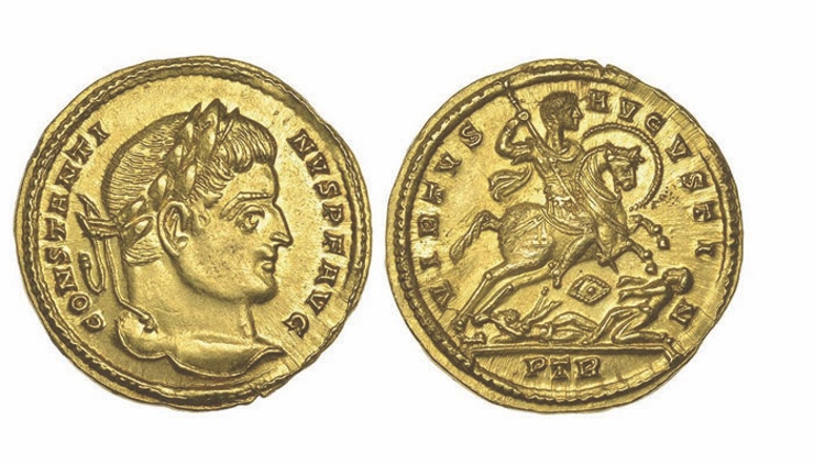 Detektorový nález zlatého solidu Konstantina I. je prvním svého druhu v Británii