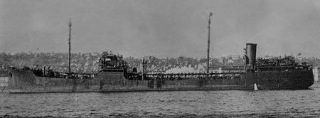 Potopený tanker z druhé světové války