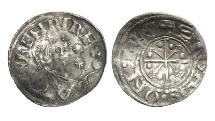 Mince nalezená Walterem Taylorem zobrazuje Jindřicha I ukazujícího na kometu