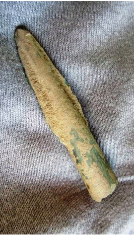 March 8, 2015 The finder handed over the tip of a bronze spear