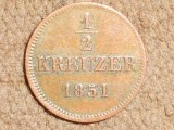 Maximilian II. (Bayern) (1848&ndash;1864) 1/2 Kreuzer (1/2 Krejcar)
