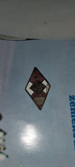 Hitlerjugenth odznak
Nález: Česká Republika, Ústecký kraj
Hloubka nálezu: 30cm
Stav půdy: Vlhká
Detektor: Minelab wanquish 340