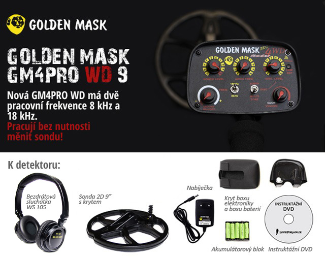 Nový detektor kovů Golden Mask GM4PRO WD