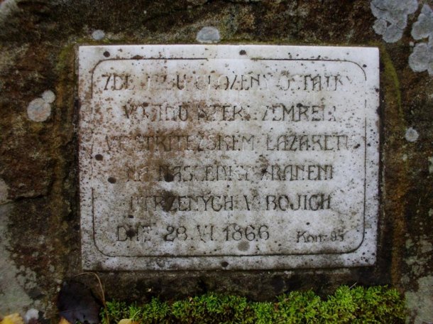 Hrob zemřelých v lazaretu 1866